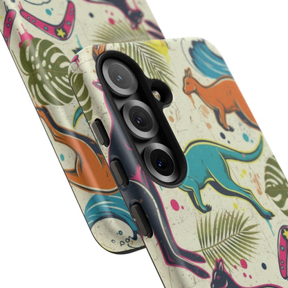 Tough Cases — Colorful Surfing Kangaroo Phone Case