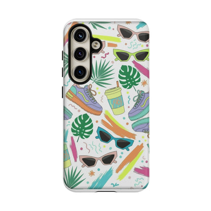 Tough Cases — Colorful Retro Sneakers & Sunglasses Phone Case
