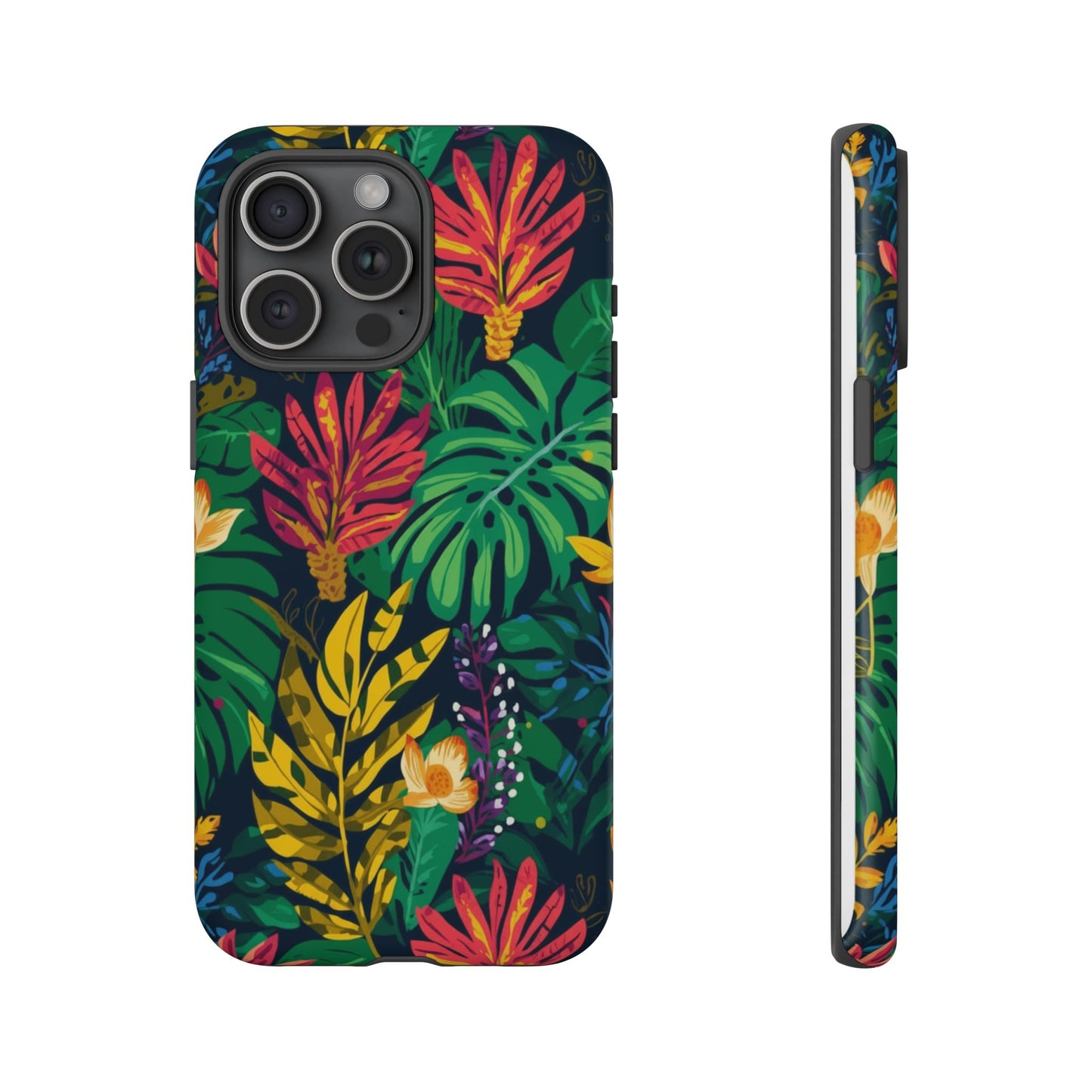 Tropical Floral Phone Case — Vibrant Jungle Leaf Protective Cover