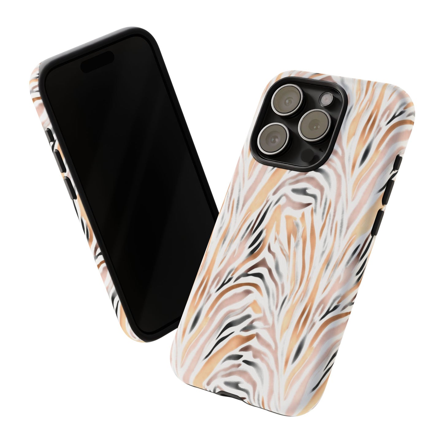 Tough Case — Neutral Watercolor Tiger Stripe Phone Case