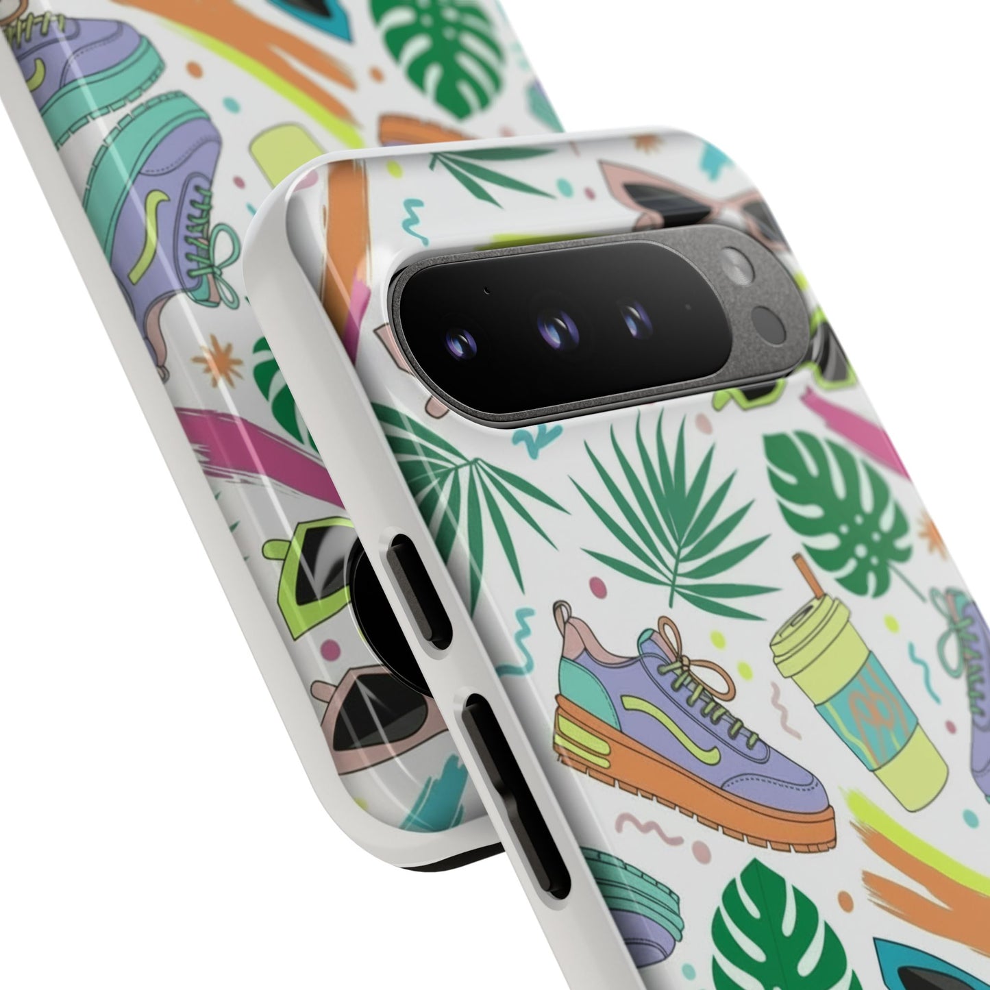 Tough Cases — Colorful Retro Sneakers & Sunglasses Phone Case