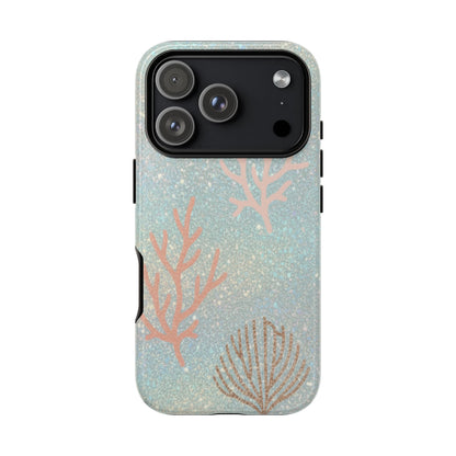 Seafoam Sparkle Phone Case – Coral & Seashell Tough Case