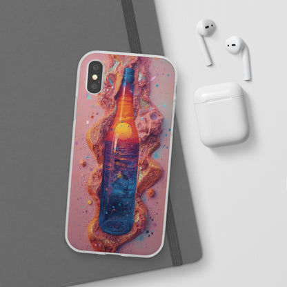 Phone Case — Surreal Sunset Bottle Art Flexible Protective Cover