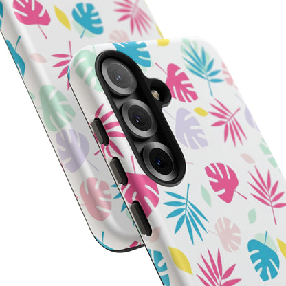 Tropical Leaf Phone Case — Colorful Pastel Monstera & Palm iPhone Case
