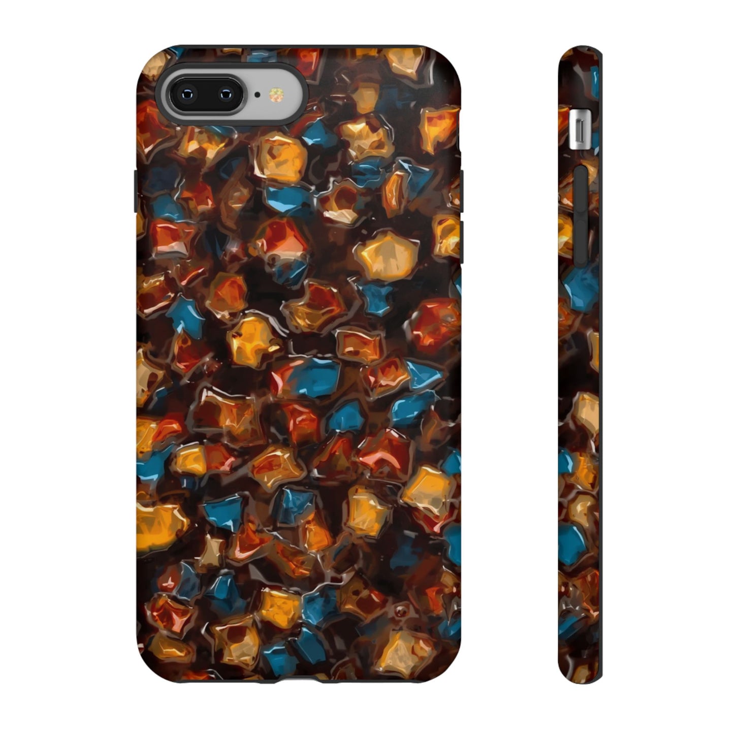 Phone Case - Amber Tortoiseshell Mosaic Protective Cover