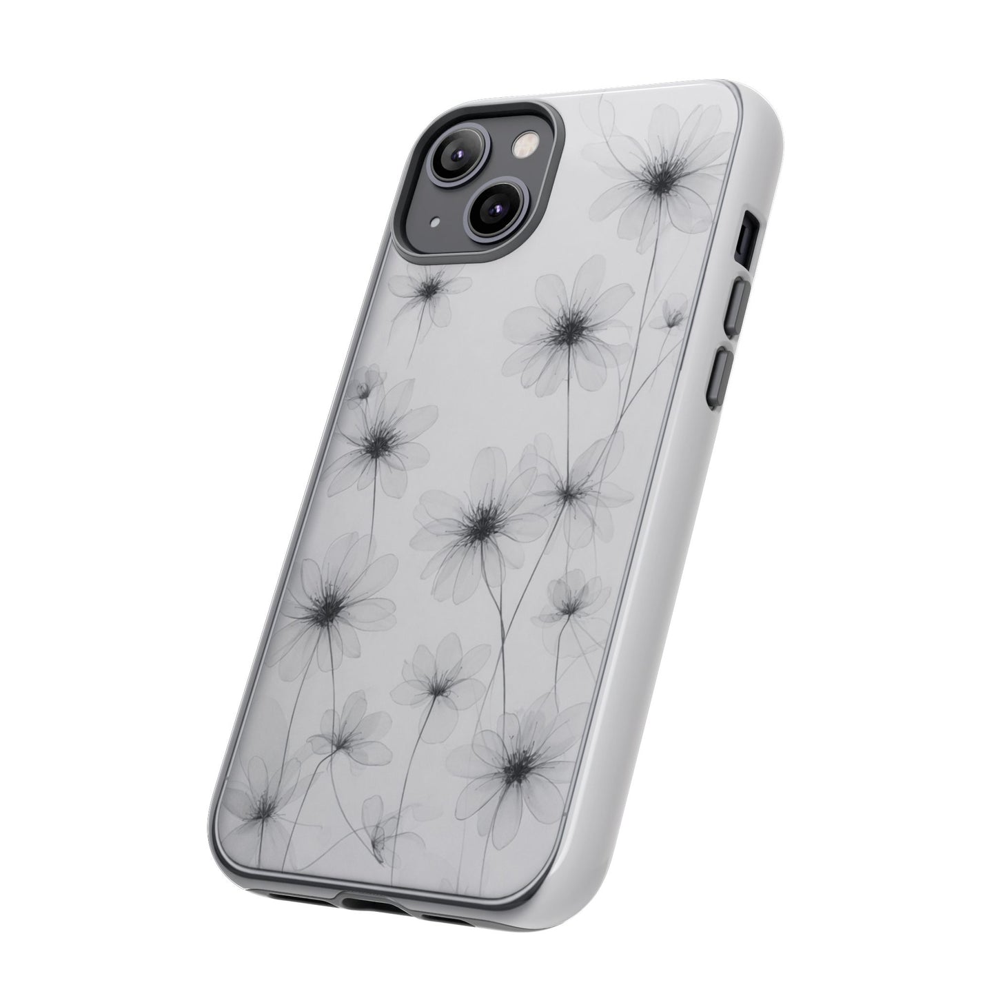 Tough Case — Black & White Floral Tough Phone Case
