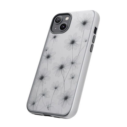 Tough Case — Black & White Floral Tough Phone Case