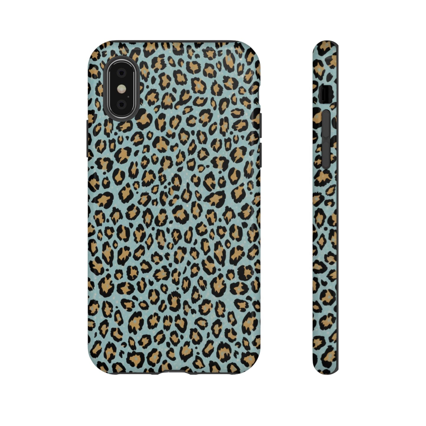 Leopard Print Tough Phone Case - Blue Cheetah Protective Cover