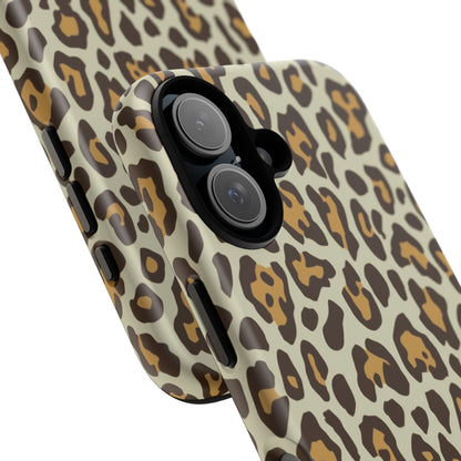 Leopard Print Tough Phone Case — Durable Protective Animal Print Case