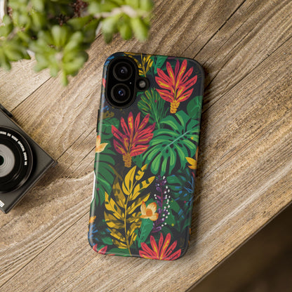 Tropical Floral Phone Case — Vibrant Jungle Leaf Protective Cover