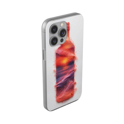 Galaxy Bottle Phone Case — Abstract Cosmic Beverage Design Flexible Case