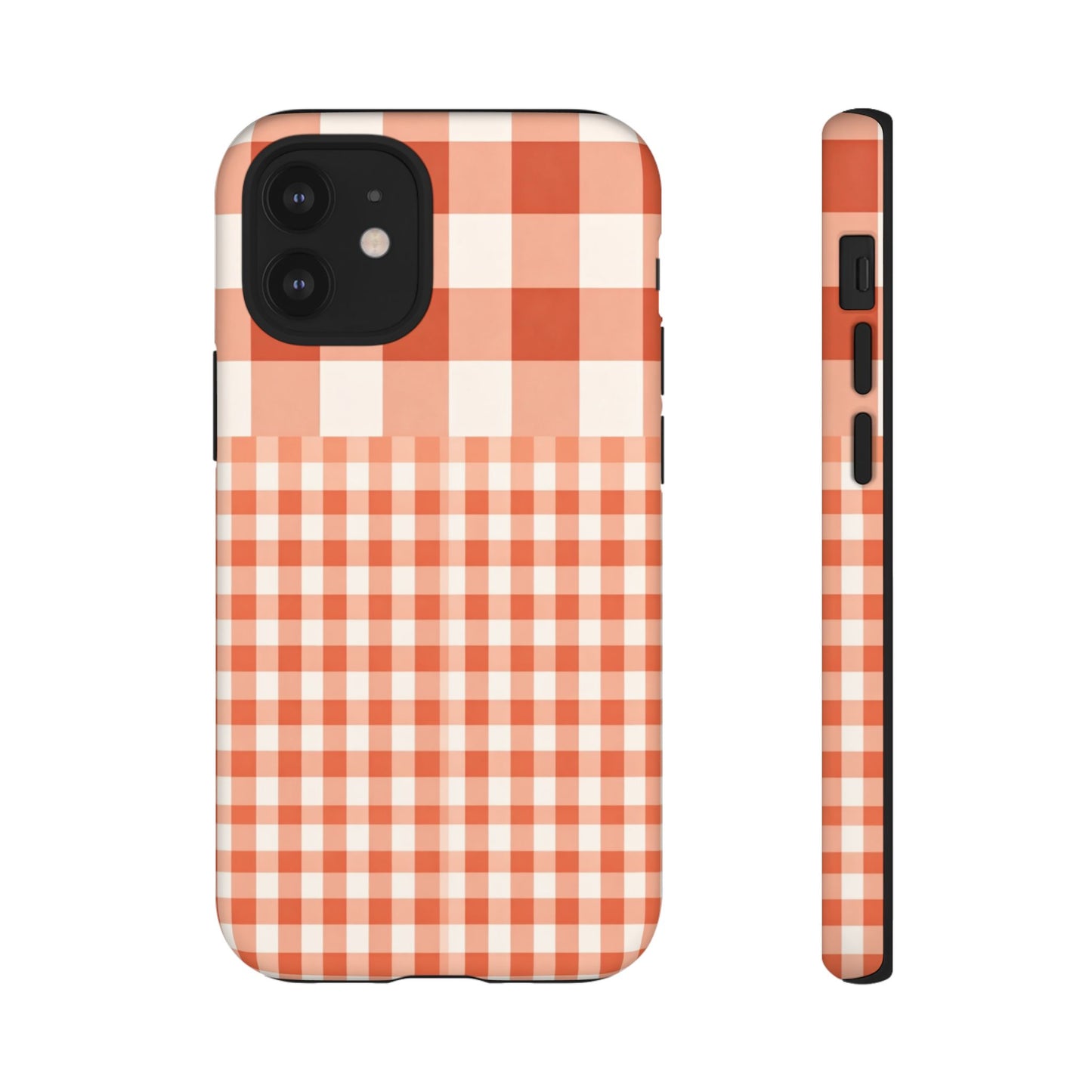 Buffalo Check Tough Phone Case — Orange Gingham Protective Cover
