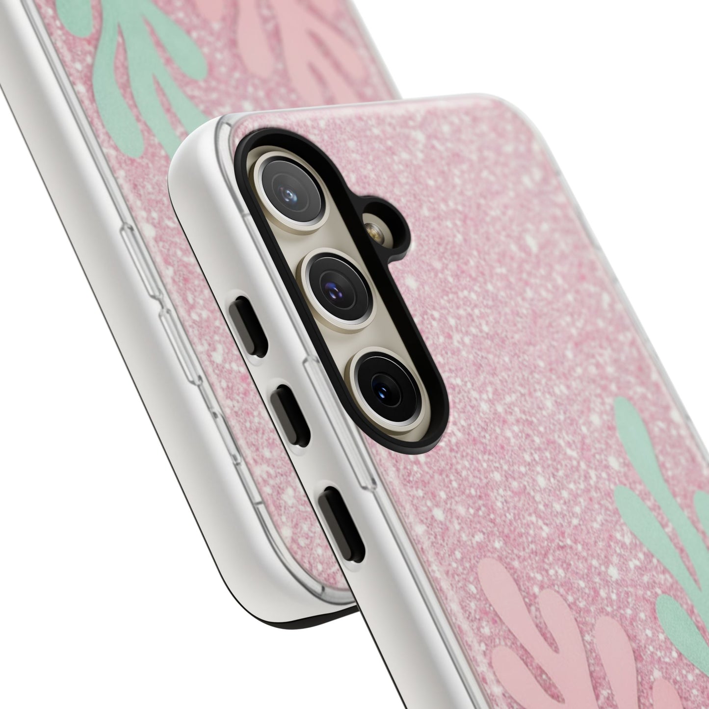 Pink Glitter Seaweed Tough Case - Sparkle Protective Phone Cover