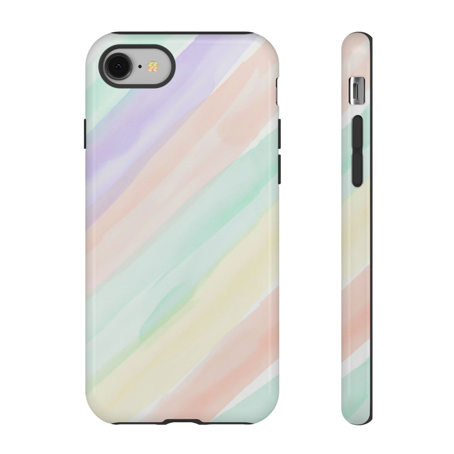 Pastel Watercolor Stripe Tough Phone Case