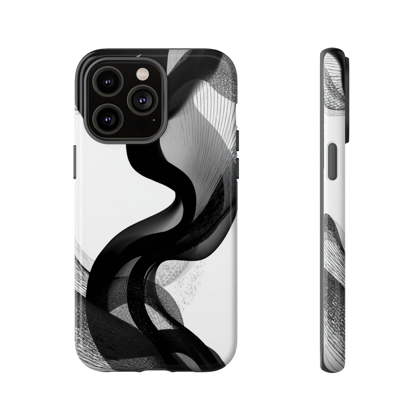 Phone Case — Monochrome Abstract Protective Cover