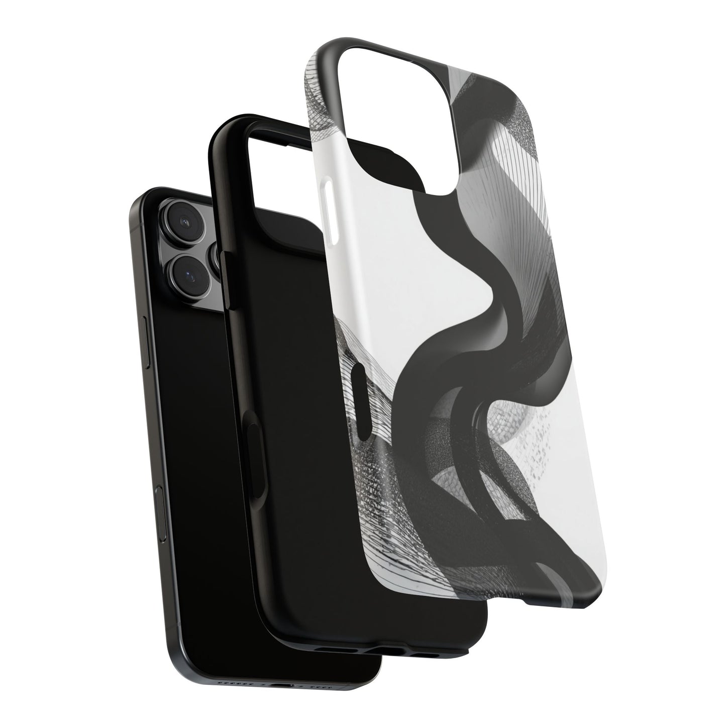 Phone Case — Monochrome Abstract Protective Cover