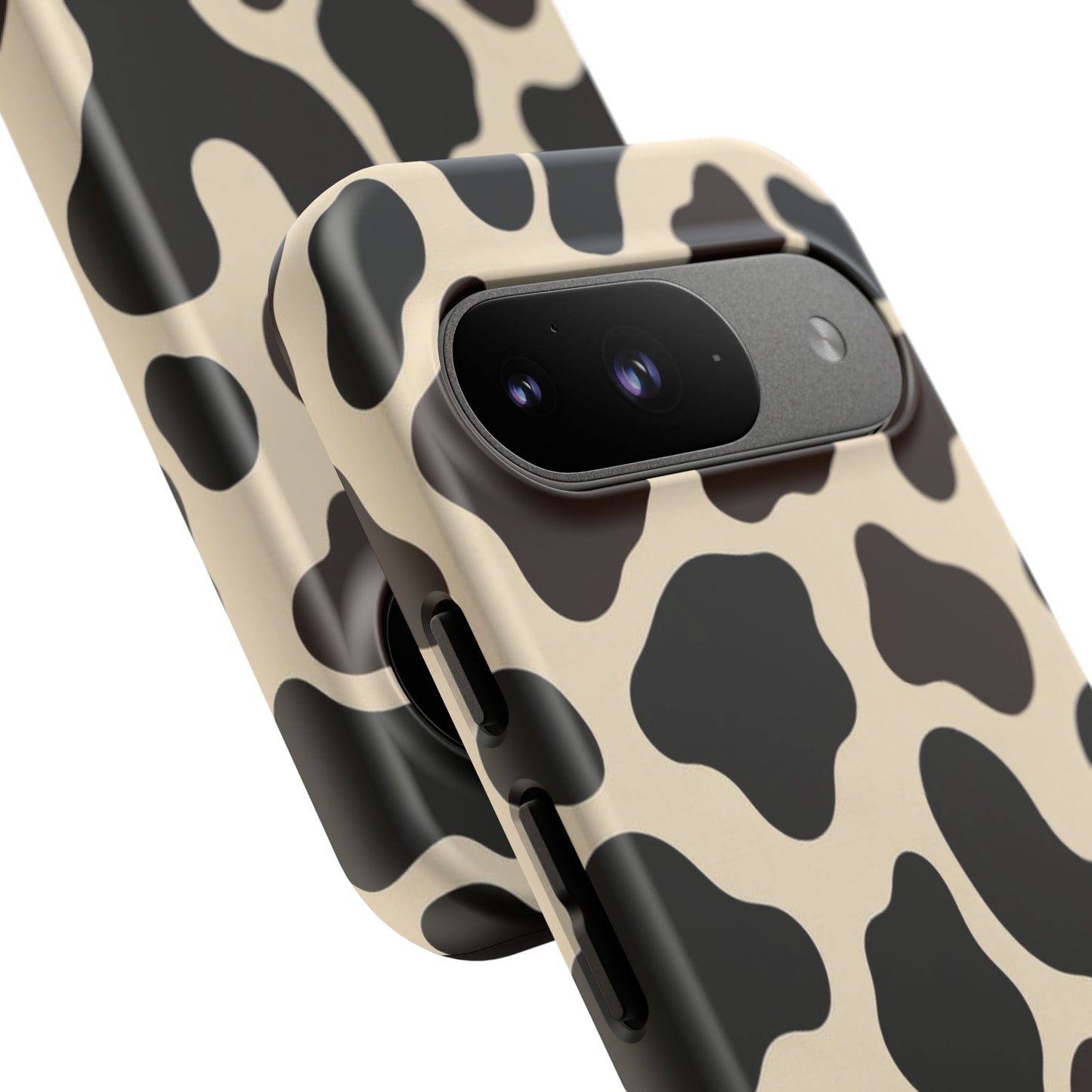Cow Print Phone Case — Black & Cream Protective  Case