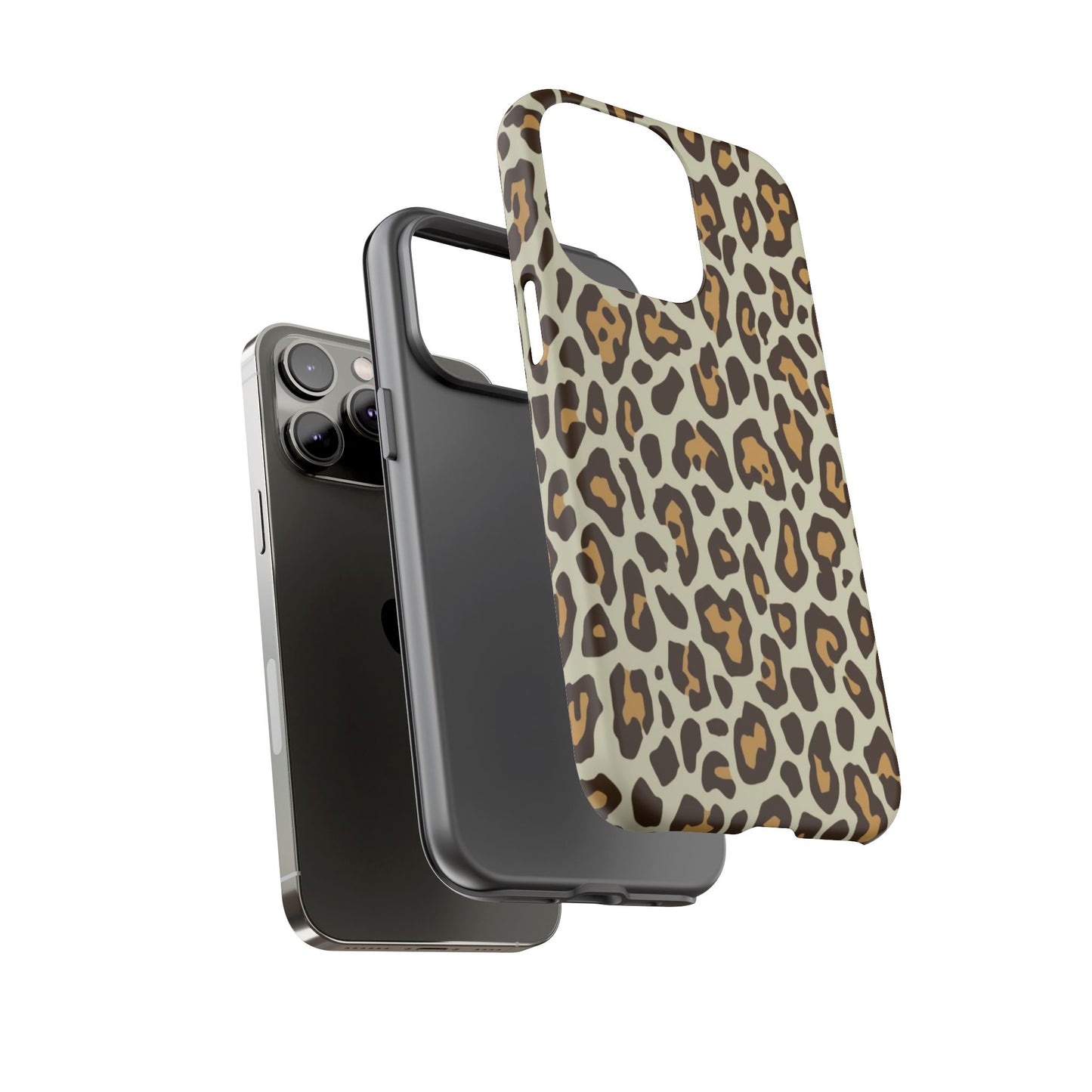 Leopard Print Tough Phone Case — Durable Protective Animal Print Case