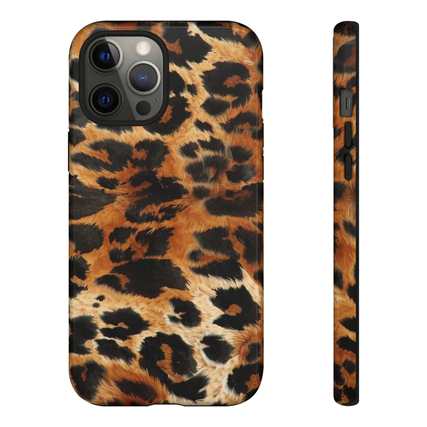 Leopard Print Tough Phone Case – Rugged Protective iPhone Cover
