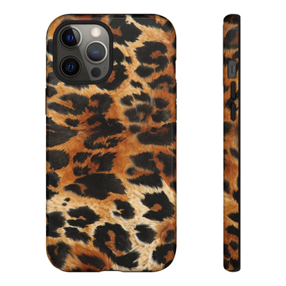 Leopard Print Tough Phone Case – Rugged Protective iPhone Cover