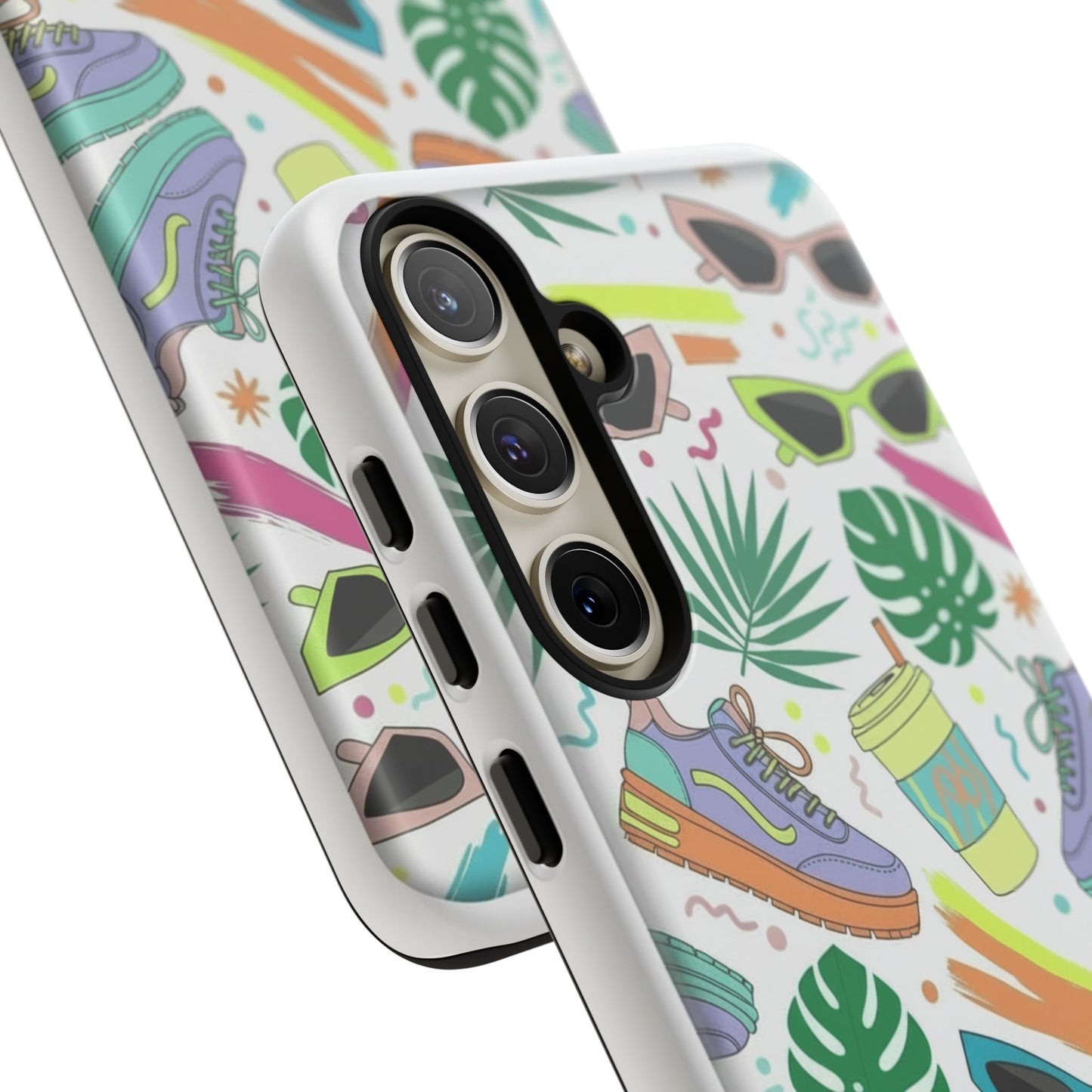 Tough Cases — Colorful Retro Sneakers & Sunglasses Phone Case