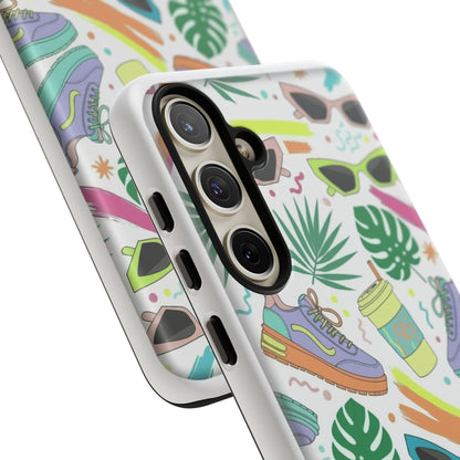 Tough Cases — Colorful Retro Sneakers & Sunglasses Phone Case