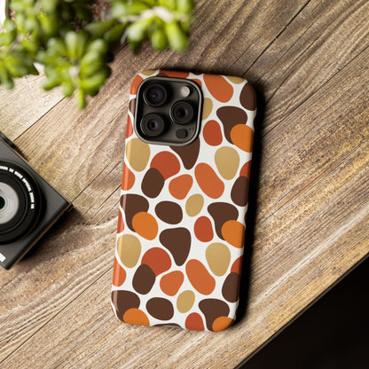 Phone Case — Retro Pebble Pattern in Warm Autumn Colors