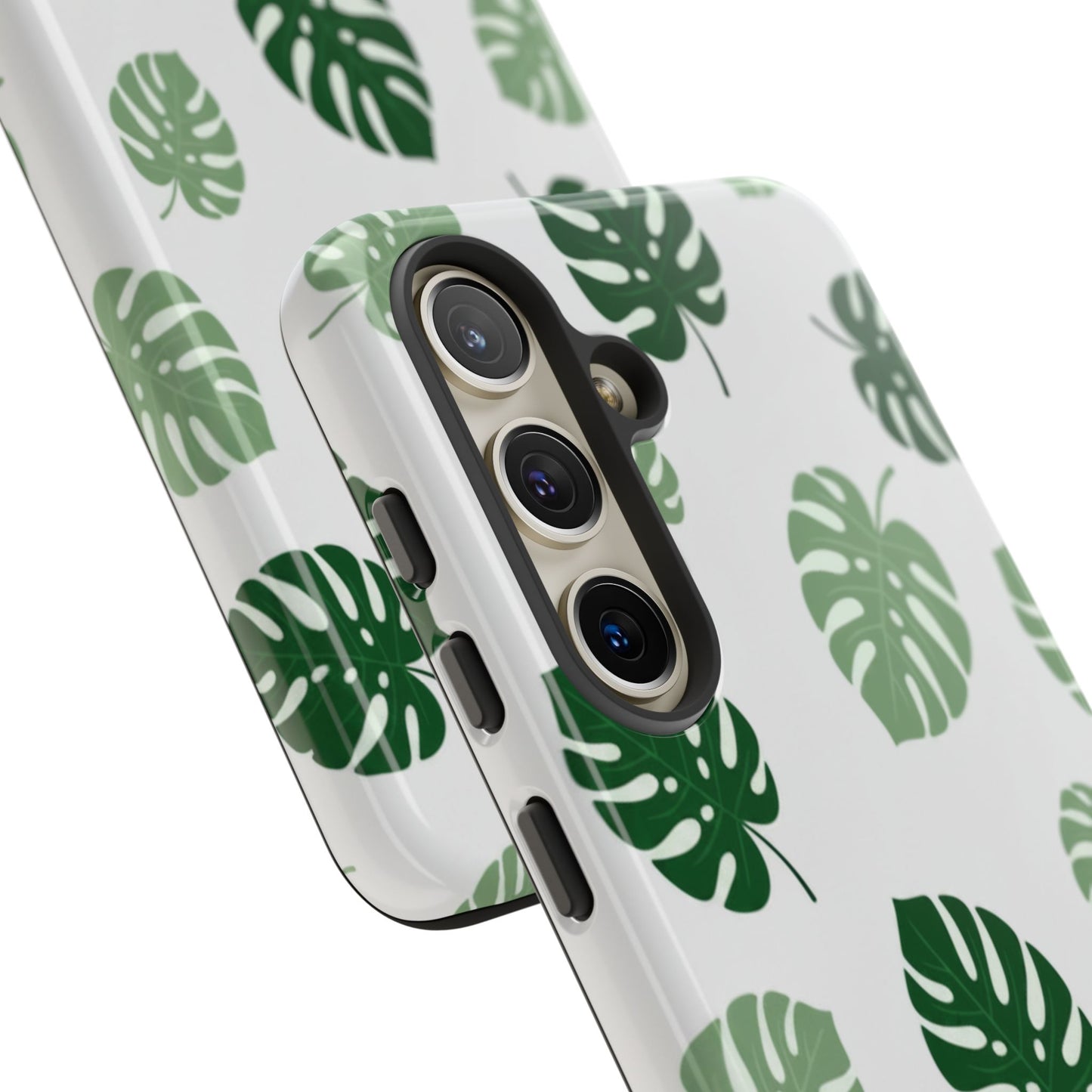 Monstera Leaf Phone Case — Tropical Green Pattern Tough Case