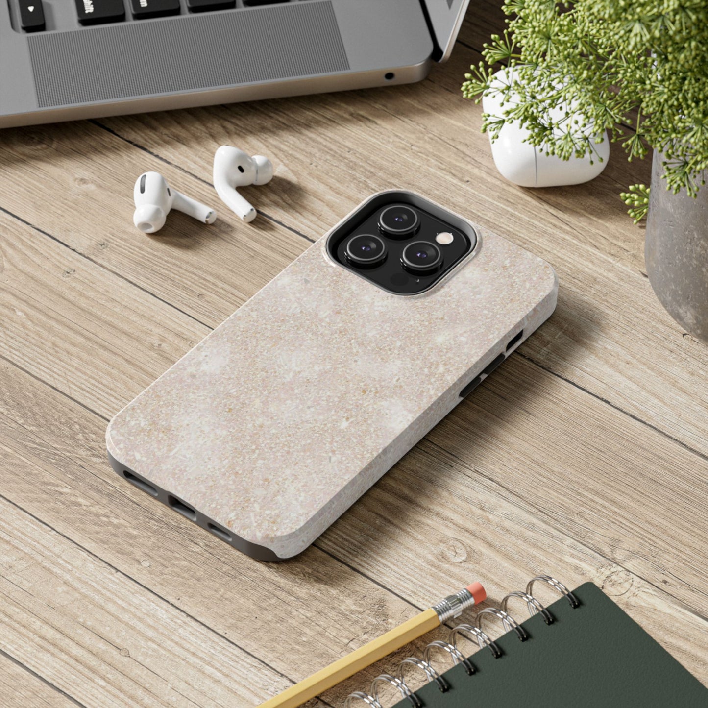 Marble Texture Tough Phone Case — Sandstone Protective Phone Cover