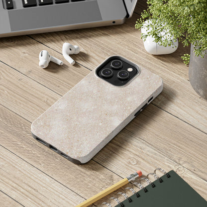 Marble Texture Tough Phone Case — Sandstone Protective Phone Cover