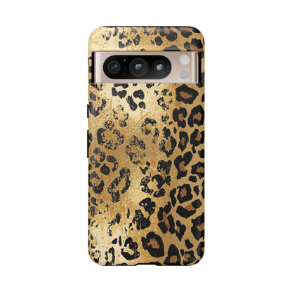 Leopard Print Tough Phone Case — Durable Protective iPhone Cover