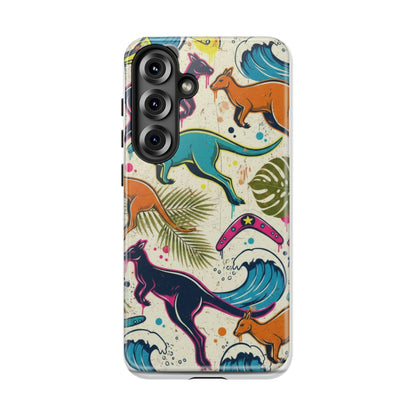 Tough Cases — Colorful Surfing Kangaroo Phone Case