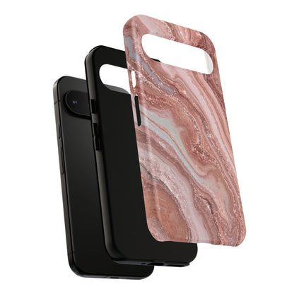 Rose Gold Marble Tough Phone Case