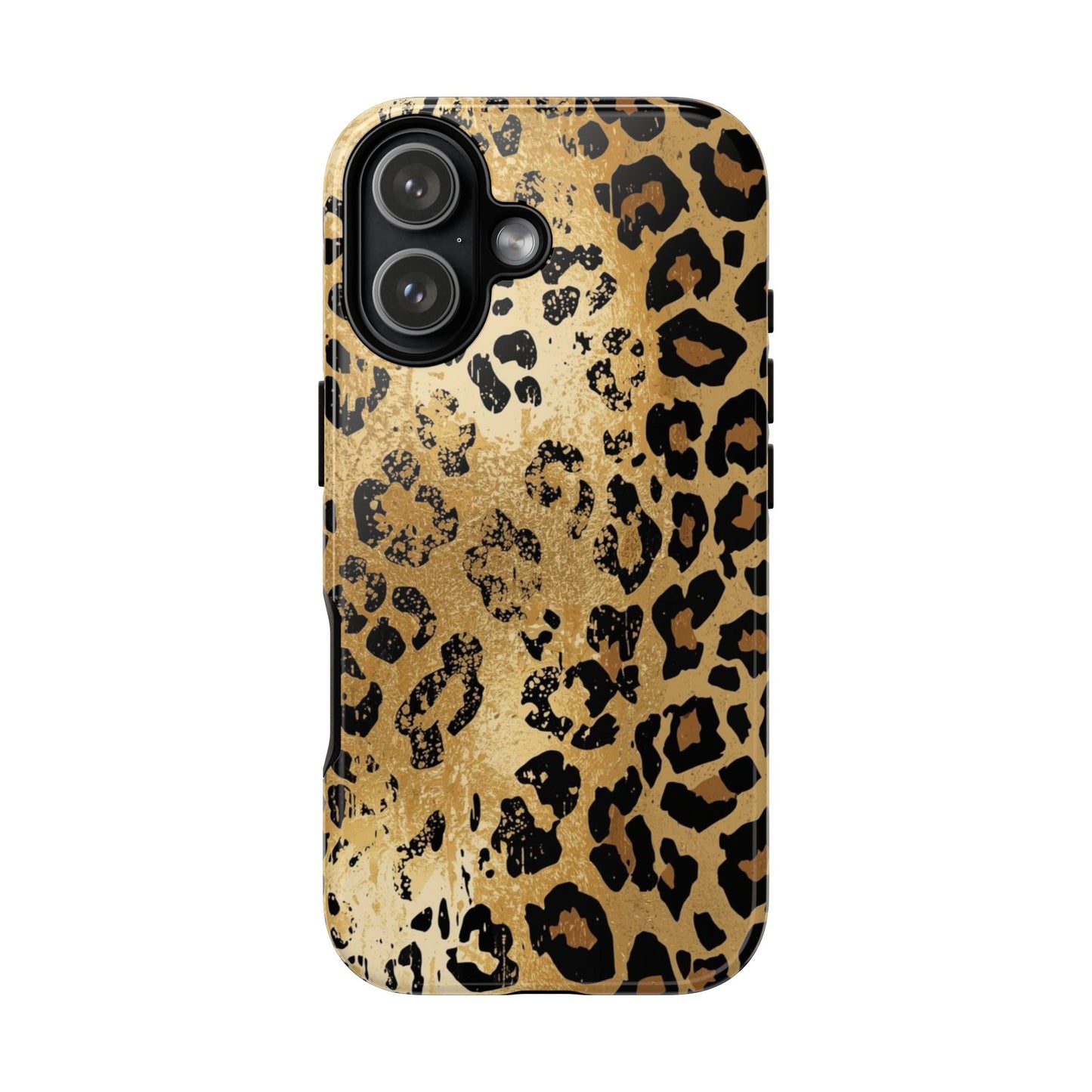 Leopard Print Tough Phone Case — Durable Protective iPhone Cover