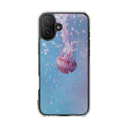 Jellyfish Clear Magnetic Impact Phone Case – Ocean Blue Underwater Design