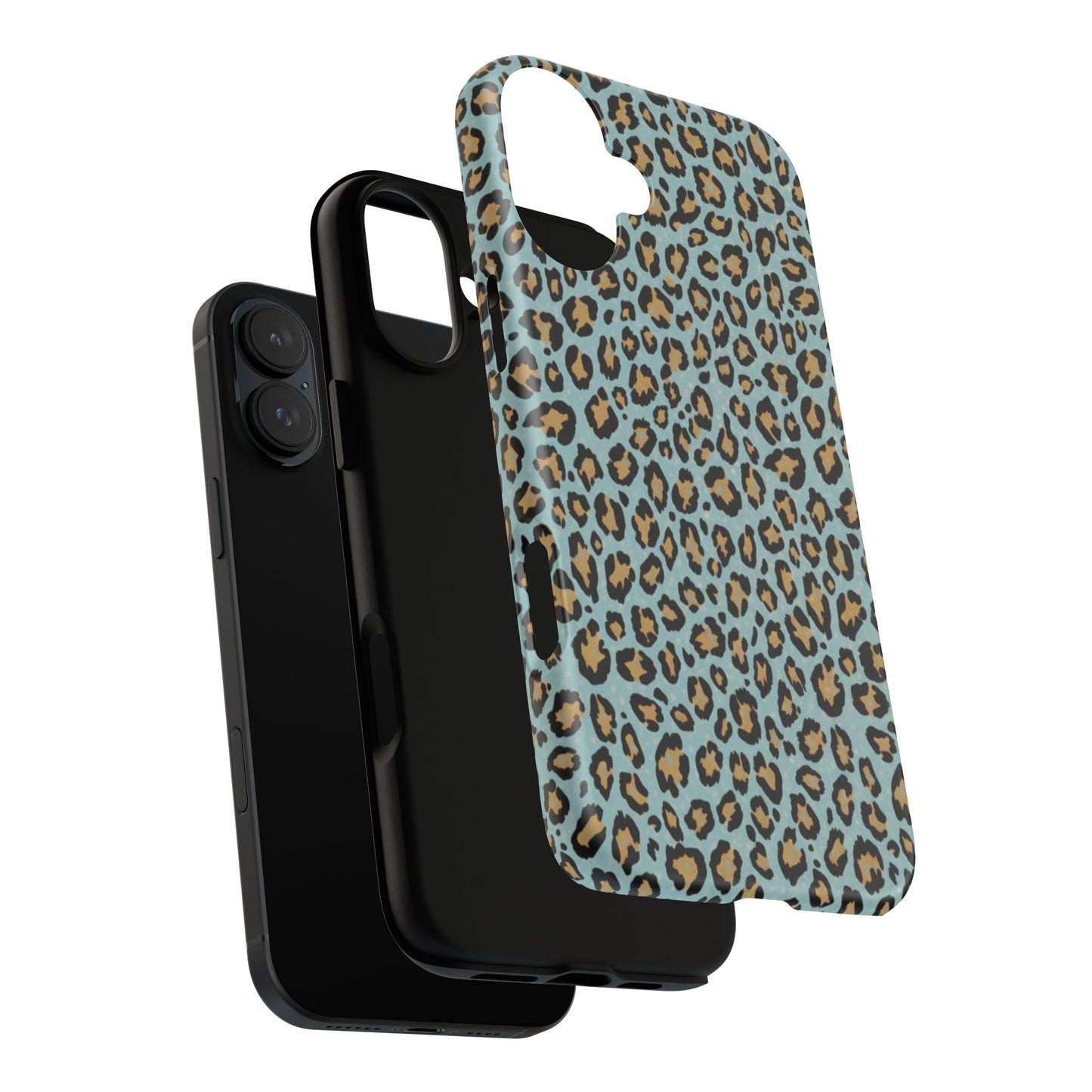 Leopard Print Tough Phone Case - Blue Cheetah Protective Cover