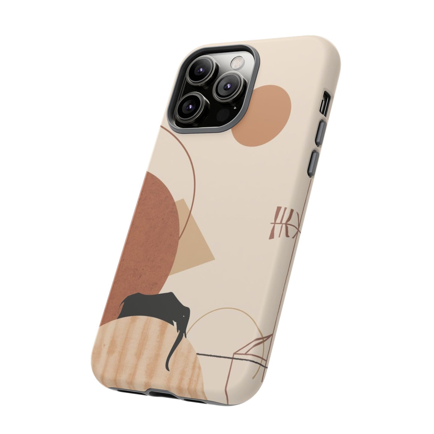 Abstract Earth Tones Phone Case — Minimal Geometric Design