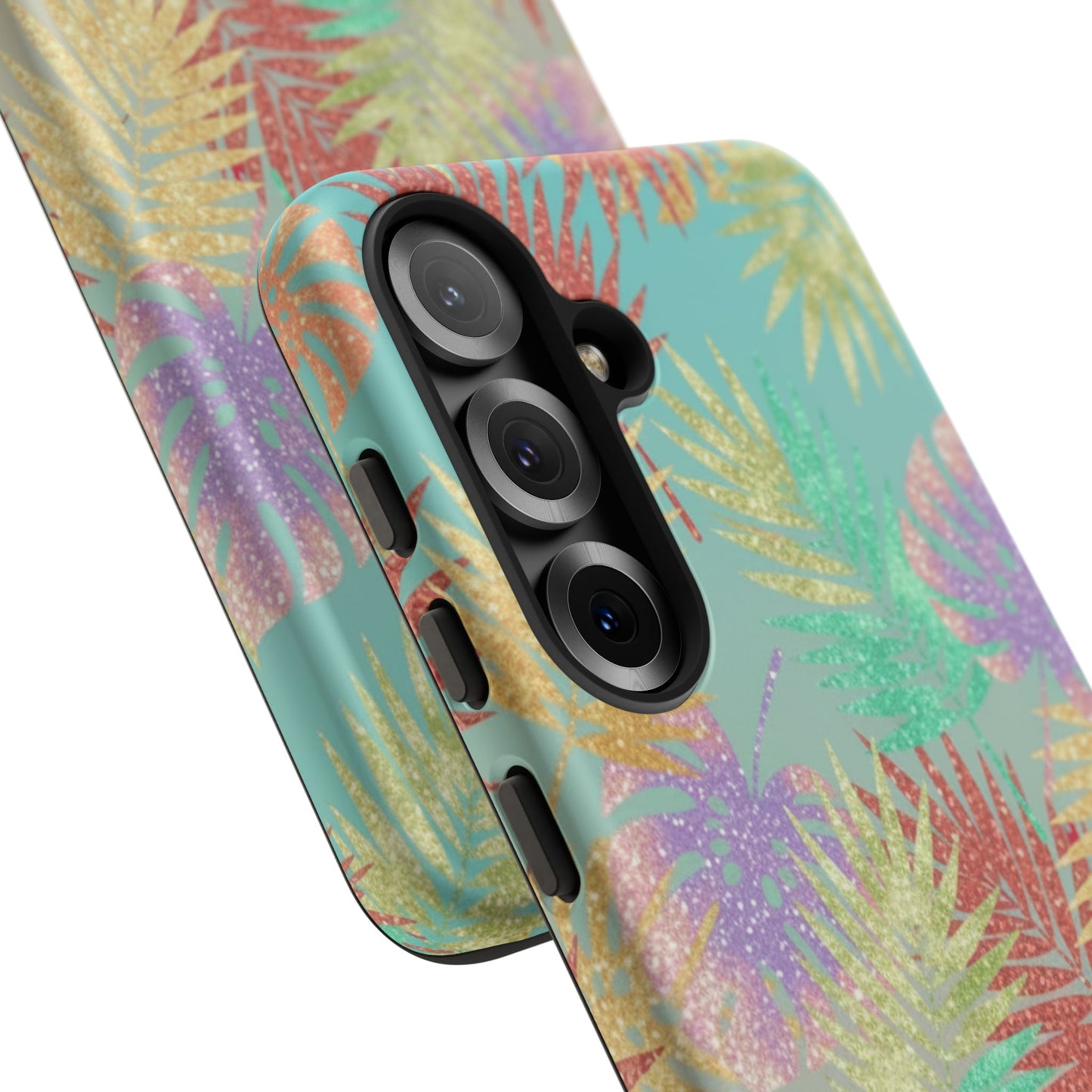 Tropical Palm Leaf Tough Phone Case – Colorful Pastel Botanical Protection