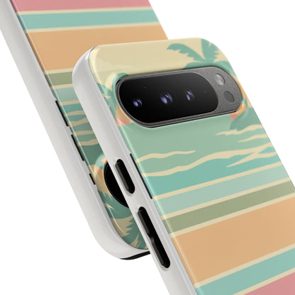 Tough Case — Retro Pastel Sunset Palm Tree Phone Case