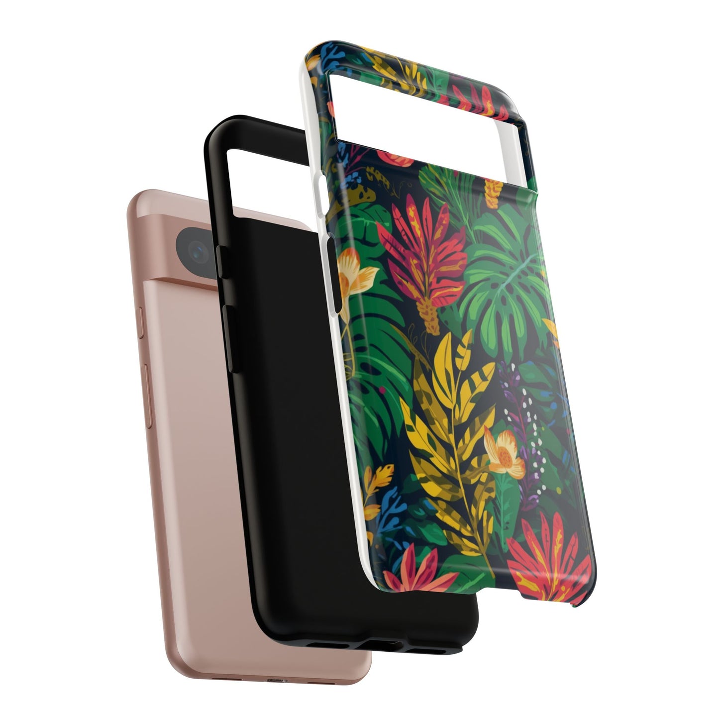 Tropical Floral Phone Case — Vibrant Jungle Leaf Protective Cover