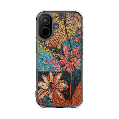 Clear Magnetic Phone Case — Colorful Floral Impact Protection