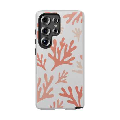 Coral Reef Pattern Tough Phone Case — Pink Beachy Protective Cover