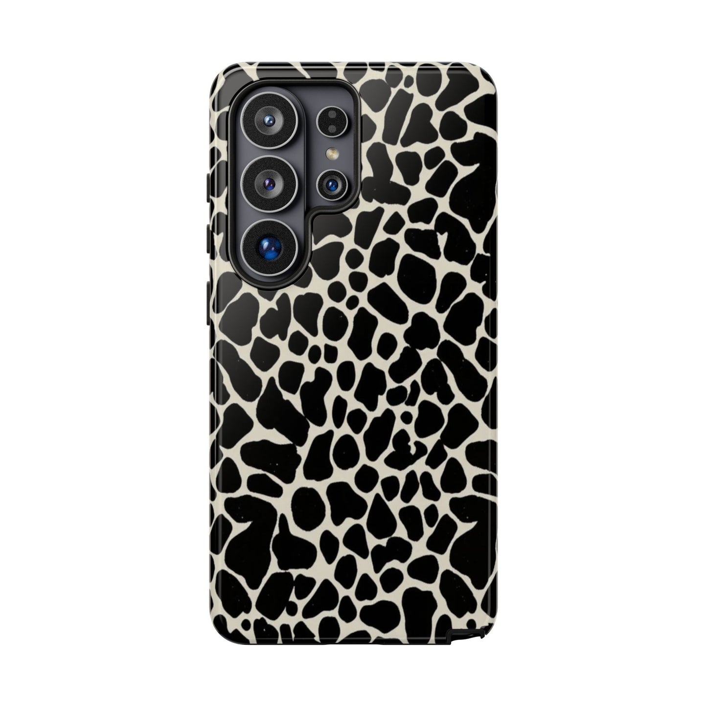 Black and White Cowhide Phone Case — Protective Tough Case