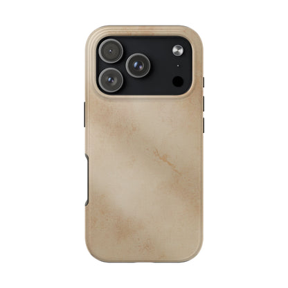 Tough Phone Case — Vintage Beige Marble Protective Phone Cover