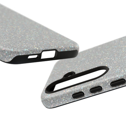 Glitter Silver Tough Phone Case — Sparkling Protective Phone Case