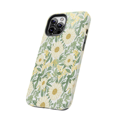 Daisy Meadow Tough Phone Case — Floral Protective Phone Cover