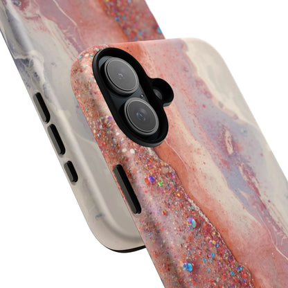 Marbled Rose Gold Galaxy Phone Case — Protective Tough Case