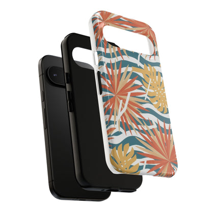 Tropical Palm Tough Phone Case – Retro Wave Floral Protective Cover