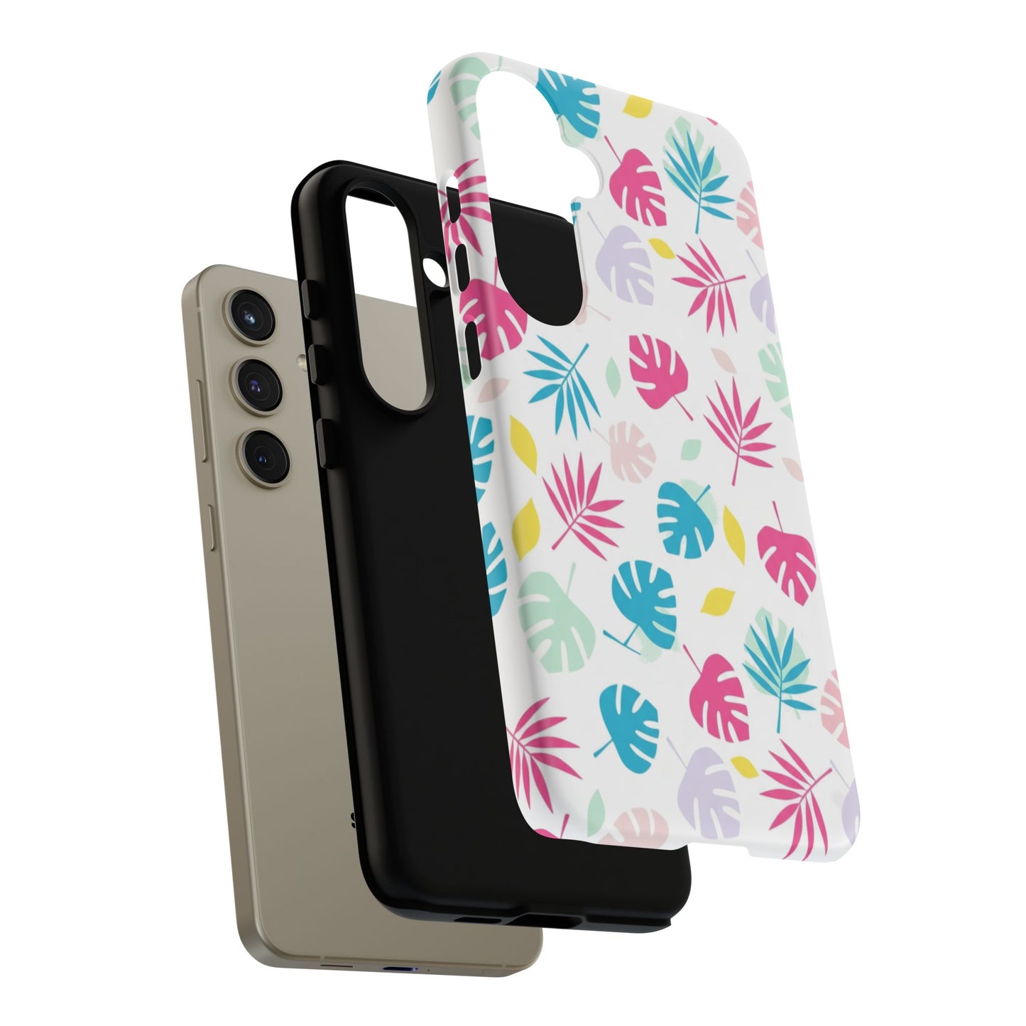 Tropical Leaf Phone Case — Colorful Pastel Monstera & Palm iPhone Case