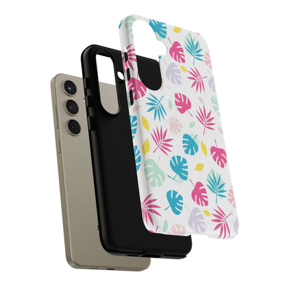 Tropical Leaf Phone Case — Colorful Pastel Monstera & Palm iPhone Case